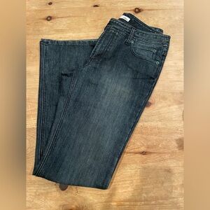 Chico’s Platinum Wide Leg  Denim Embellished Embroidered Jeans Western Casual S